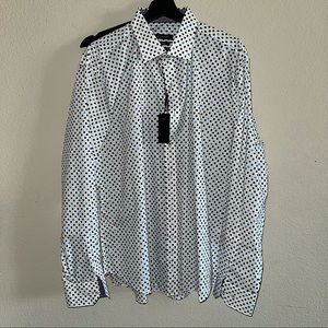 NWT Bugatchi XL Shaped Fit “SNOW” Shirt (B2)